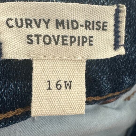 Madewell Curvy Mid-Rise Stovepipe Jeans Size 16W - Picture 7 of 8